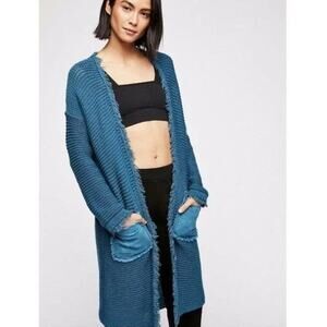 Free People Woodstock Pure Cotton Knit Midi Cardigan Sweater